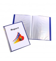 BANTEX DISPLAY BOOK FIXED INSERT PP A4 20 POCKETS NAVY