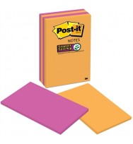 3m super sticky post-it 123x200mm ultra Bright pack of 4