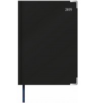 Diary 2019 Collins A4 Day-To Page Management Bonded Leather Black