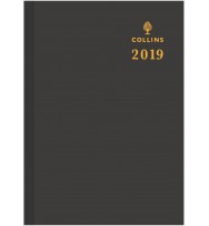 Dairy 2019 Sterling A4 Day-To-Page Black