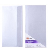 Envelopes Quill DL Metallique Silver Pack 10