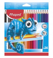 Pencil Coloured Maped Pulse Wood Free Box 24