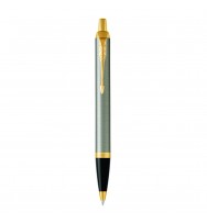 Pen Parker BP IM Brushed Metal with Gold Trim in Gift Box