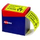 LABELS AVERY 75X99.6MM HANDLE WITH CARE FLUORO YELLOW 750/ROLL