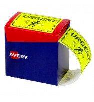 LABELS AVERY 75X99.6MM URGENT FLUORO YELLOW 750/ROLL