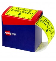 Labels Avery 75x99.6MM Invoice Enclosed Fluoro Yellow 750/Roll