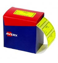 LABELS AVERY 75X36.1MM HOLD FLUORO YELLOW 2000/ROLL