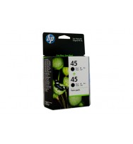 HP No.45 Black Ink Cartridge Twin Pack - 883 pages each