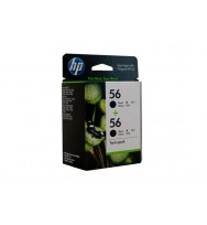 HP No.56 Black Ink Cartridge Twin Pack - 450 pages each