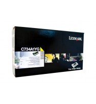 Lexmark C734 / C736 / X734 / X736 / X738 Yellow Prebate Toner Cartridge - 6,000 pages