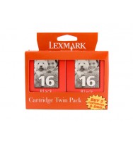 Lexmark No.16 Black Ink Cartridge - 410 pages - Twin pack