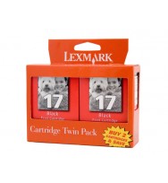 Lexmark No.17 Black Ink Cartridge Moderate Use  - 205 pages - Twin pack