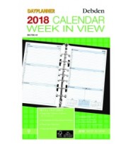Organiser Refill 2018 21.6 x 14cm 7 Ring Dayplanner