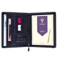 Debden A4 Zipper Executive Portfolio Black