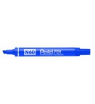 Marker pentel n60 perm chisel blue - box 12
