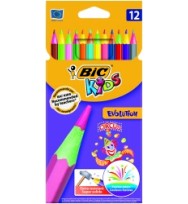 Kids Coloured BIC Circus pencils Pk 12