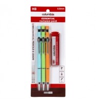 Columbia Mechanical Pencil PK3  with leads bk of 12