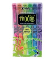 Highlighter pilot frixion light erasable asst wlt6
