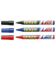 Marker texta c20 perm chisel red	- box of 12