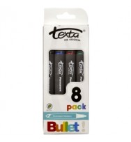 MARKER TEXTA PERMANENT BULLET ASST COLOURS BX8