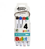 Texta Whiteboard Markers Bullet Tip ass pk of 8