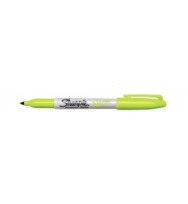Marker sharpie permanent fine neon fluro green - box of 12