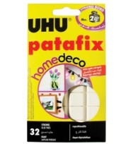 Glue uhu patafix homedeco 32 piece holds max 2kg - box of 12