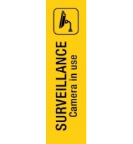 Sticker - Surveillance Camera Yellow pack of 1
