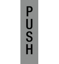 Sign Apli S/ADH 'Push' Silver PK 1