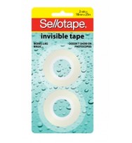 Tape invisible sellotape refill 18mmx25m pk2 - box of 8