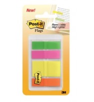 Post- it flags 683-hfmulti 1x25mm 3x12mm trans 4 cols