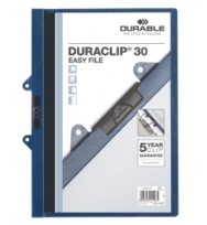 Flat file duraclip 30 a4 with binder fitting blue