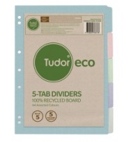 Dividers tudor a4 eco 100% recy 5 tab