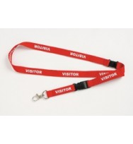 Lanyard rexel printed visitor red pk5