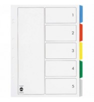 Divider marbig a3 pp 5 tab portrait