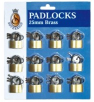Padlocks Brass  SOVEREIGN 25mm - Pack of 12