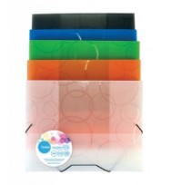 Document folder tudor a4 3 flap bubble blu