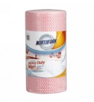 Cleaning Wipes HD Northfork Antibacterial Red Roll 90