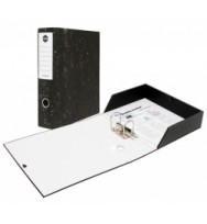 Box file marbig lever arch 70mm black mottled