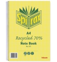 Spirax Notebook Recycled A4 240pgs pack of 5