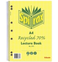 Lexture Book Recycled A4 140pg pk5