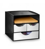 Drawer 3 Tier Module ITALPLAST 'Take a Break' -Metallic/Grey