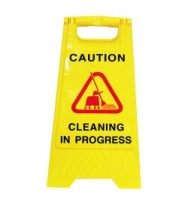 Cleaning In Progress Sign 32 x 31 x 65 Yellow