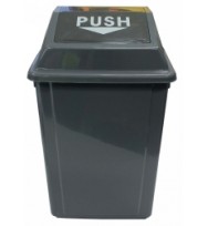 Rubbish Bin CLEANLINK 60L With Bullet Lid -Grey