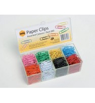 Paper Clips Marbig 33MM Asst Cols Bx 800
