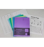 Exercise book protext 225x175mm 8mm ruled pp cover 48pg spider pk 10