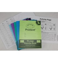 Exercise book protext 225x175mm 8mm ruled pp cover 96pg crocodile pk 10