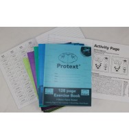 Exercise book protext 225x175mm 8mm ruled pp cover 128pg grasshopper pk 10