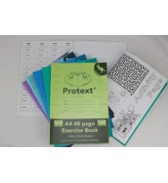 Exercise book protext a4 8mm ruled pp cover 48pg kangaroo pk 20