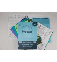 Binder book protext a4 8mm ruled pp cover 64pg dinosaur pk 10